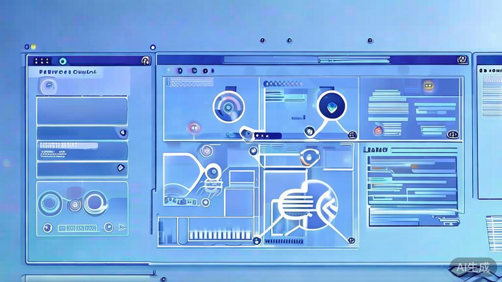 Flat vector illustration of data analysis concept, dashboard style, soft blue gradient