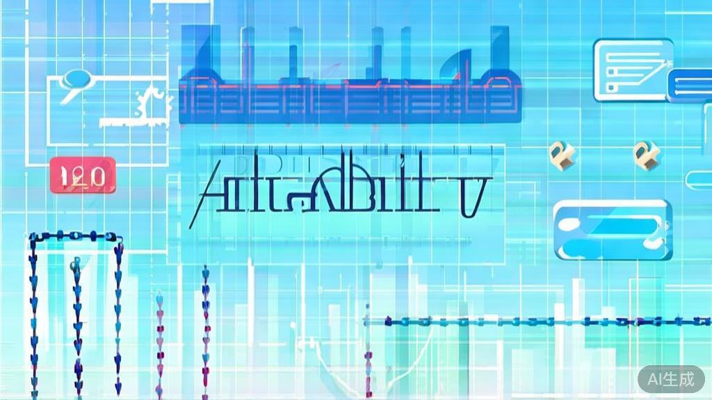 "Flat vector illustration of adaptability in business, dashboard style, soft blue gradient"