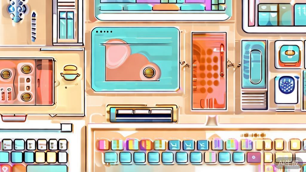 "High-quality business illustration regarding content creation tools, minimal flat design"
