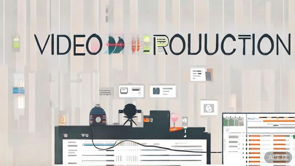 "High-quality business illustration regarding video production costs, minimal flat design"