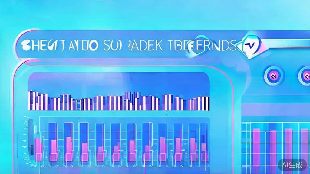 "Flat vector illustration of short video market trends, dashboard style, soft blue gradient"