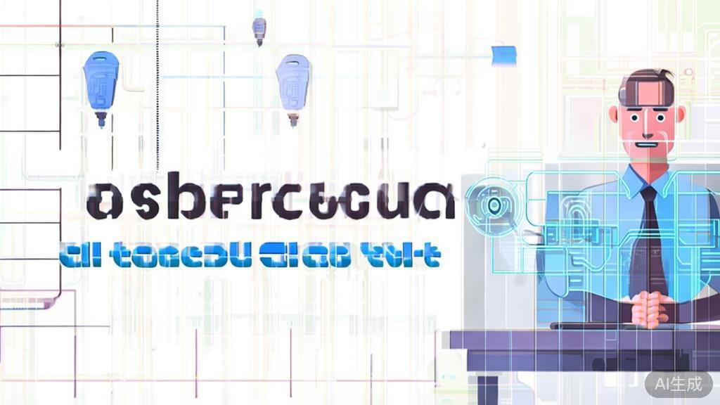 "High-quality business illustration regarding successful entrepreneur using AI tools for video, minimal flat design"