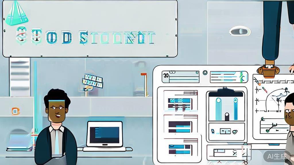 High-quality business illustration regarding students managing finances for startups, minimal flat design