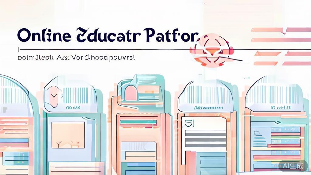 High-quality vector illustration representing online education platform, minimalist design