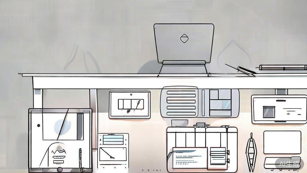 High-quality illustration of a freelancer multitasking, handling design and administration tasks, minimal flat design