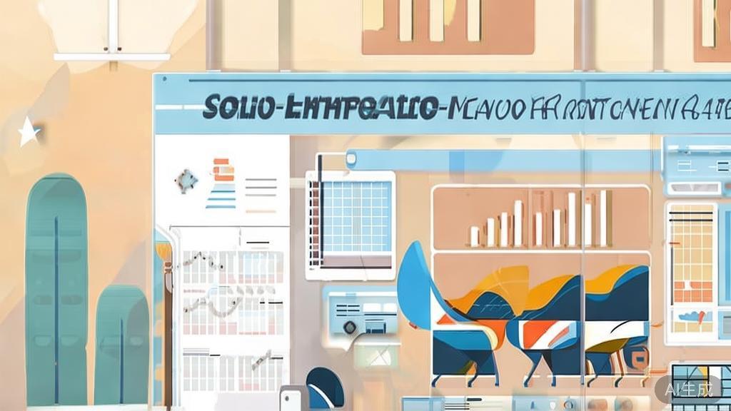 High-quality business illustration regarding solo entrepreneurship and market trends, minimal flat design
