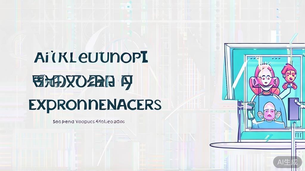 High-quality illustration of enhanced customer experience using AI, minimal flat design