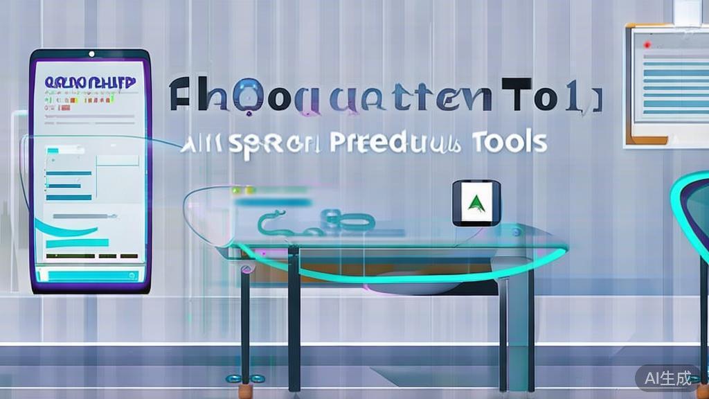"High-quality business illustration regarding AI tools for productivity, minimal flat design"