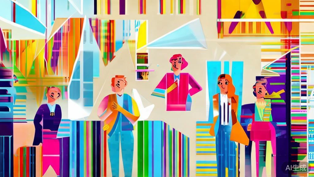"High-quality business illustration of a solo entrepreneur networking at an event, with diverse individuals exchanging ideas, vibrant colors, minimalist style"