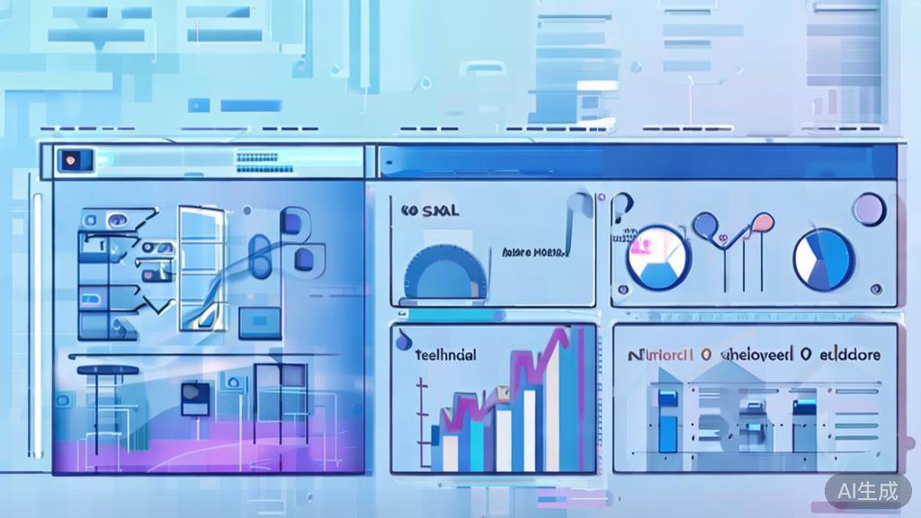Flat vector illustration of evaluating personal resources for an AI startup, dashboard style, soft blue gradient