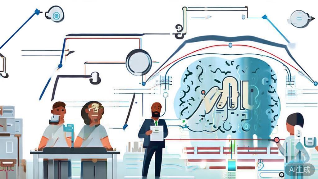 "High-quality business illustration regarding agile development in AI projects, minimal flat design"