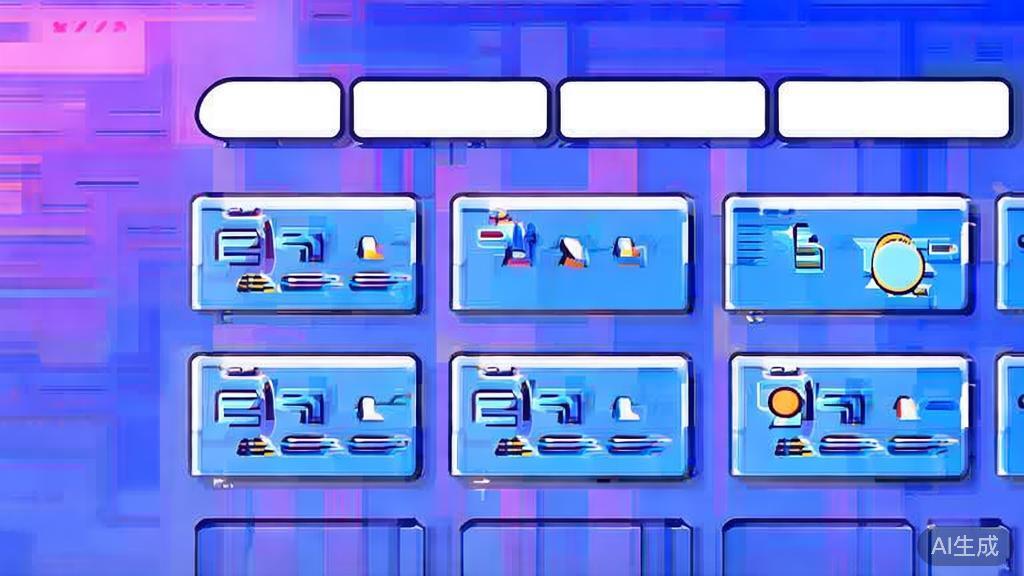 Flat vector illustration of flexible business models, dashboard style, soft blue gradient