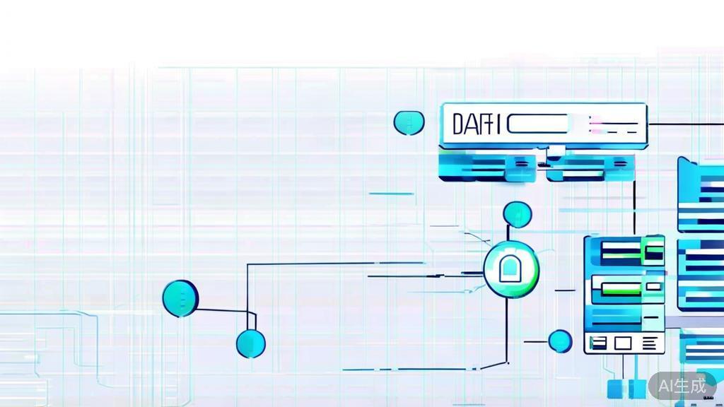 High-quality business illustration about data security and privacy, minimal flat design