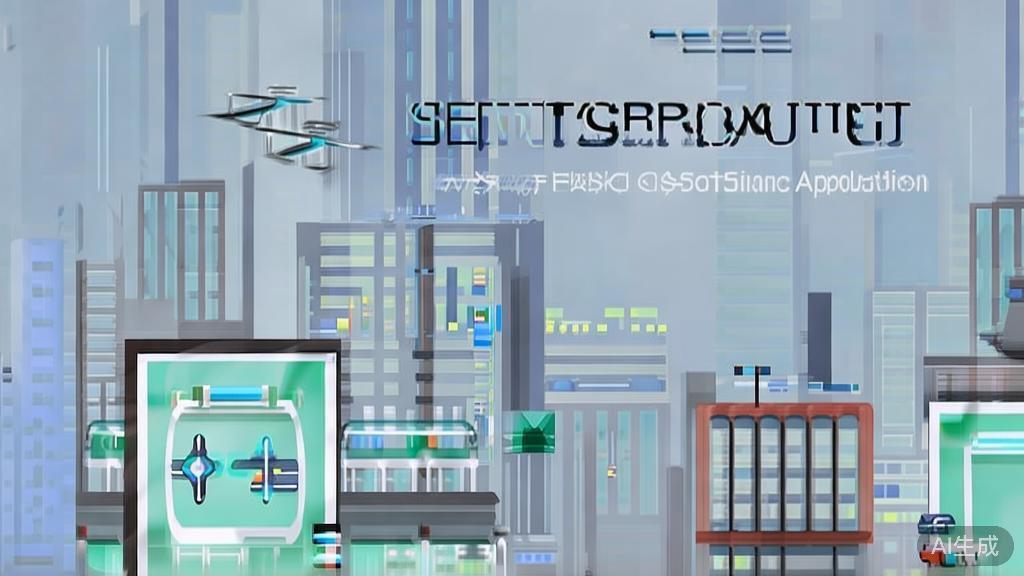 "High-quality business illustration showing SenseTime's application in various industries like smart city, finance, and autonomous driving, minimal flat design"