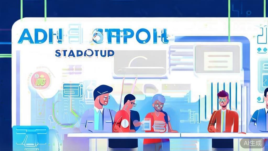 "High-quality business illustration regarding teamwork in AI startups, minimal flat design"
