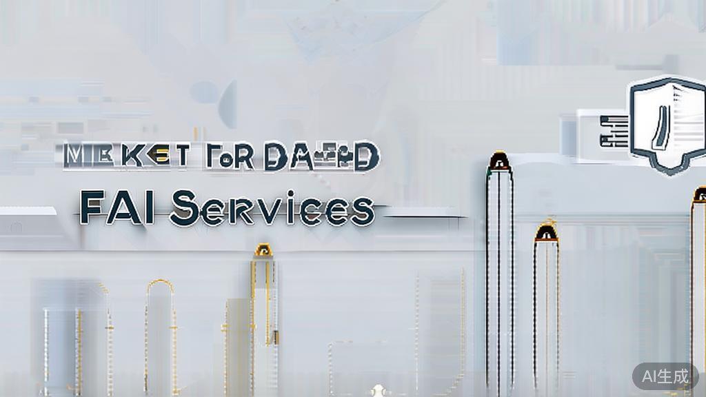 "High-quality business illustration regarding market demand for AI services, minimal flat design"