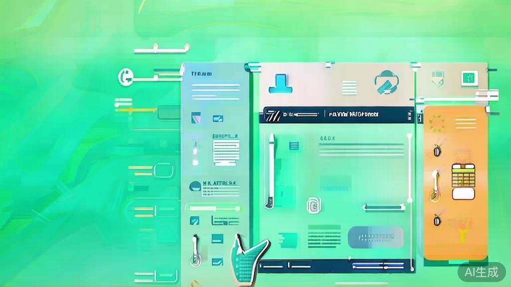 High-quality illustration of user-friendly AI tool interface, showcasing simplicity and functionality