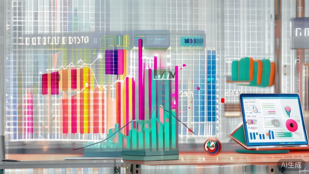 "High-quality business illustration regarding data analysis, minimal flat design"