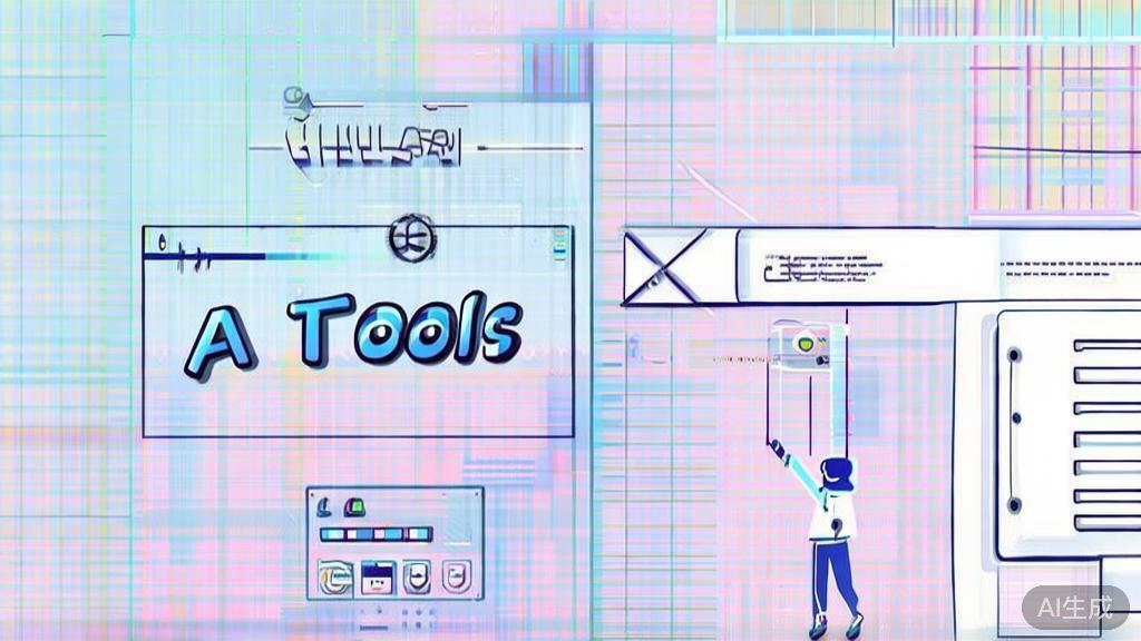 High-quality illustration of trial usage of AI tools, minimal flat design