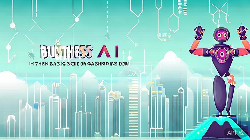 High-quality business illustration regarding AI success opportunities, minimal flat design