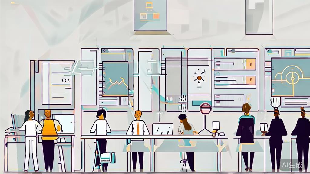 "High-quality illustration of entrepreneurs developing AI-driven products, minimal flat design"