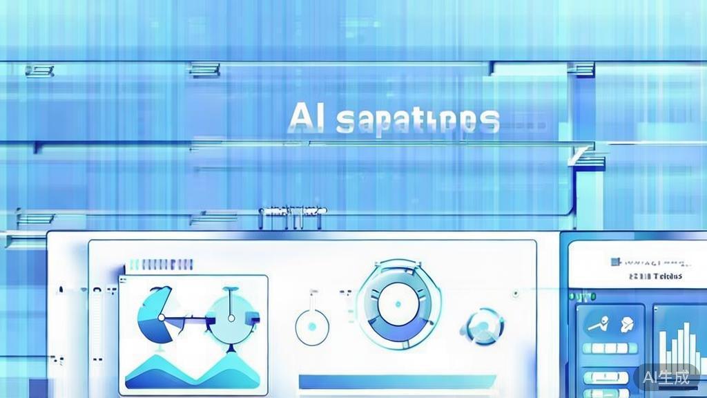 Flat vector illustration of data processing in AI startups, dashboard style, soft blue gradient