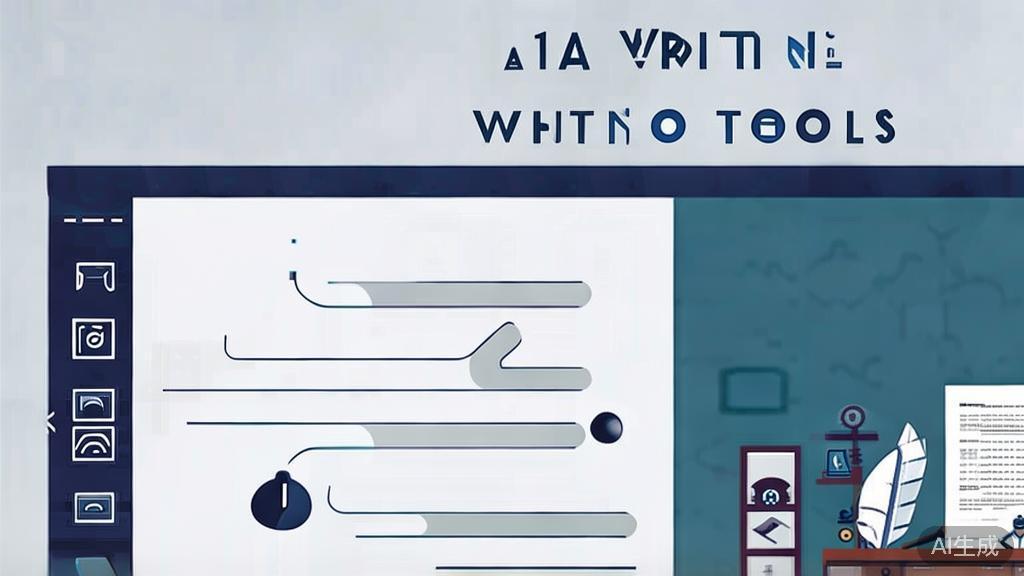 High-quality business illustration comparing AI writing tools and traditional writing methods, minimal flat design