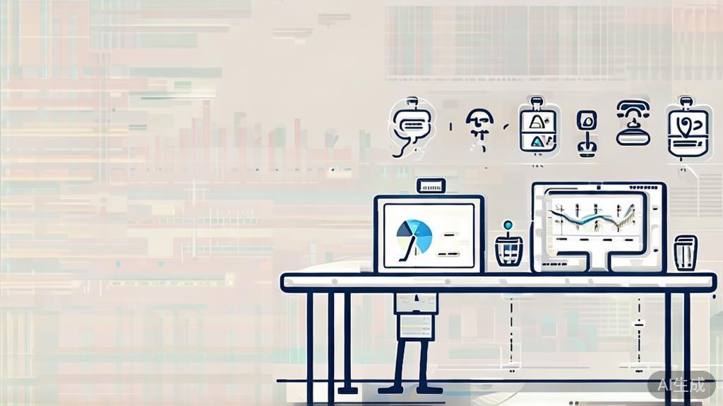 High-quality business illustration regarding data-driven decision making, minimal flat design