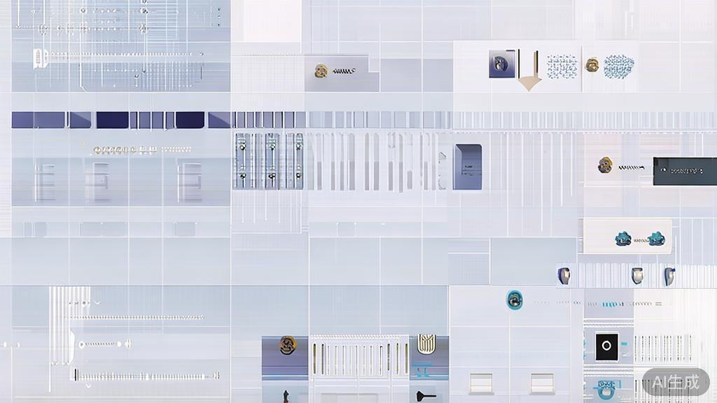 High-quality business illustration regarding AI tools functionality, minimal flat design