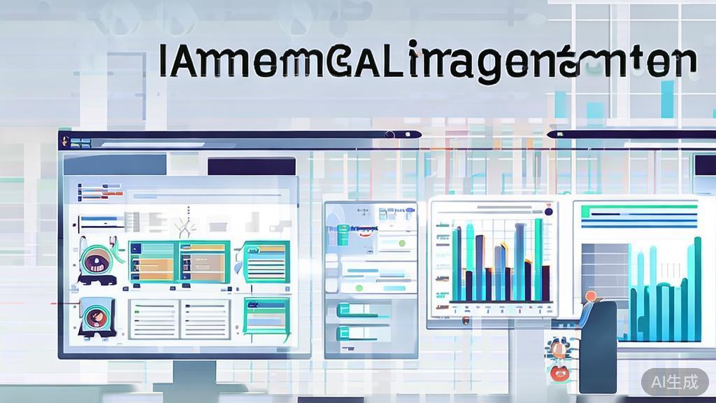 High-quality business illustration regarding AI health management, minimal flat design