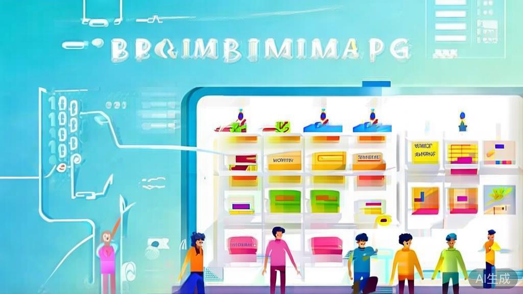 Flat vector illustration of brainstorming session, dashboard style, soft blue gradient