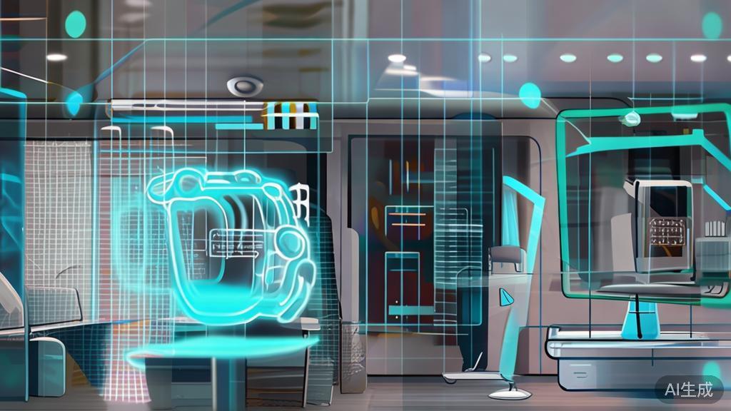 Illustration of AI technology assisting in scriptwriting, featuring modern design elements
