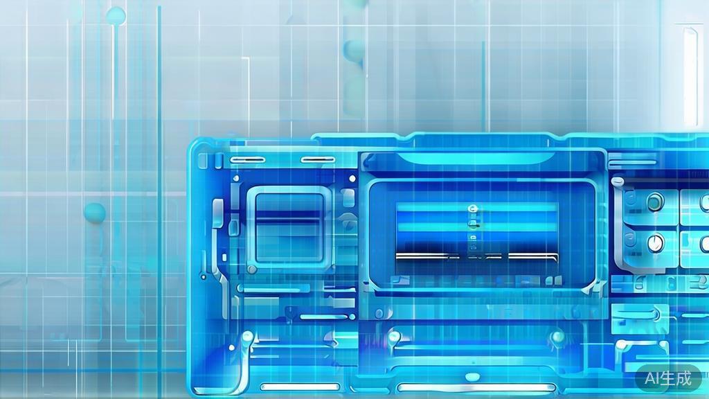 Flat vector illustration of AI short film production dashboard, with a soft blue gradient