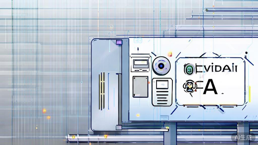 High-quality business illustration regarding AI video generation, minimal flat design