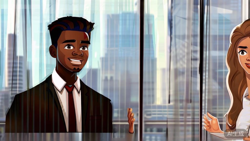 "High-quality business illustration showing character development through engaging dialogues in scriptwriting, with characters interacting"