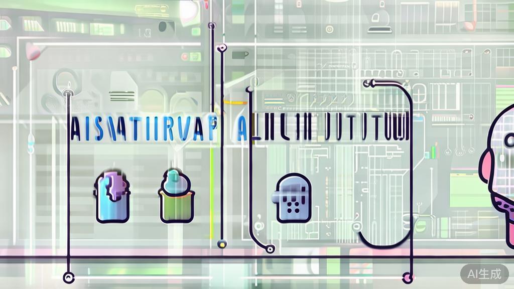 High-quality business illustration regarding software tools for AI animation, minimal flat design