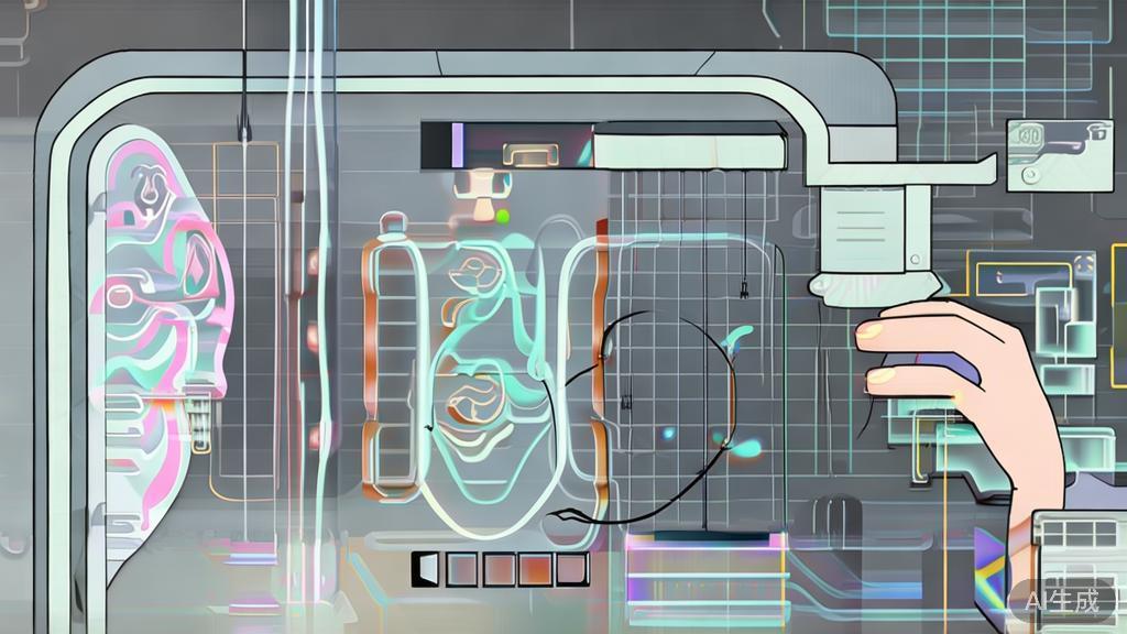 High-quality illustration of the future of AI in animation industry, cooperation between technology and creativity, minimal design