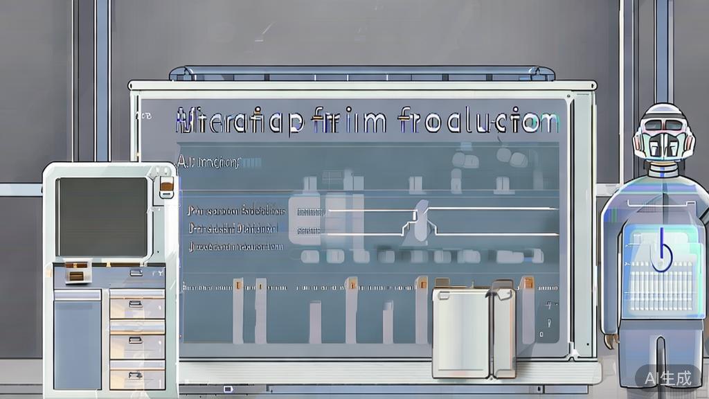 "High-quality business illustration regarding the impact of AI on microfilm production timelines, minimal flat design"