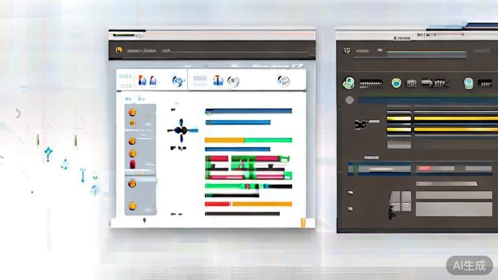 High-quality business illustration regarding software comparison, minimal flat design