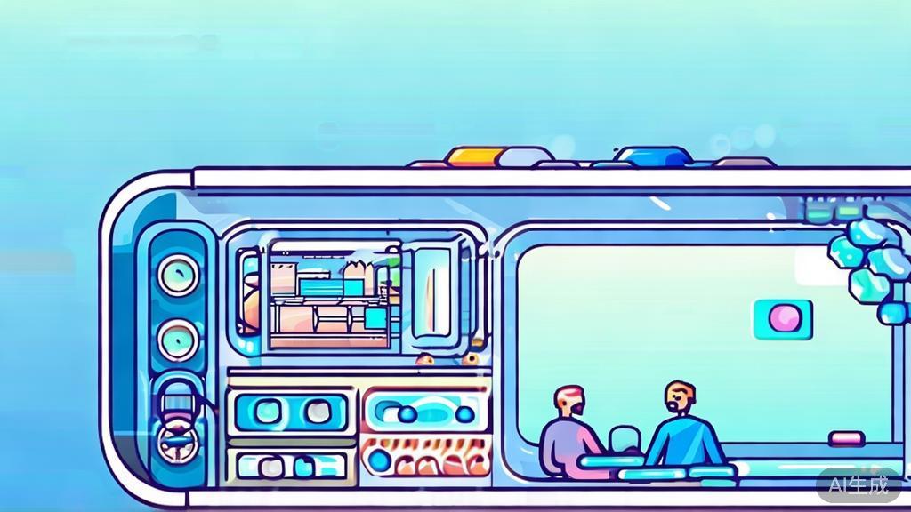 Flat vector illustration of short drama scene, dashboard style, soft blue gradient