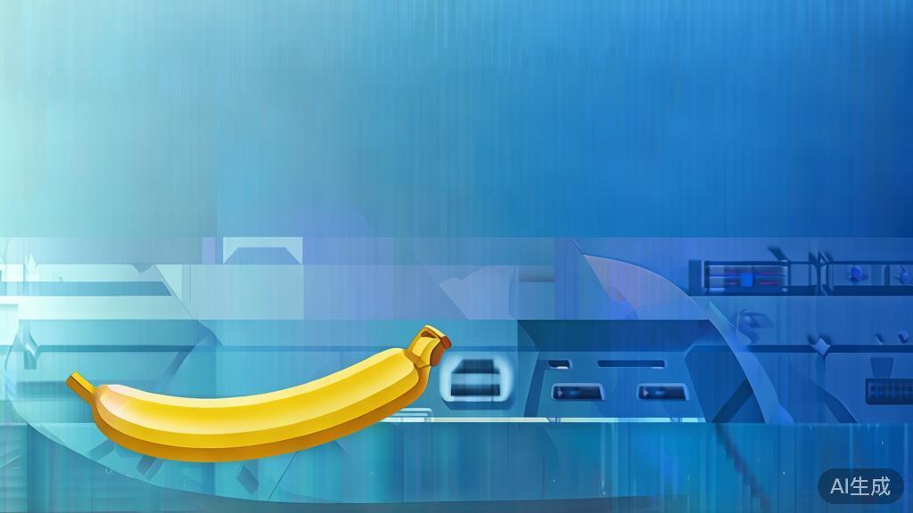 Flat vector illustration of Nanobanana concept, dashboard style, soft blue gradient
