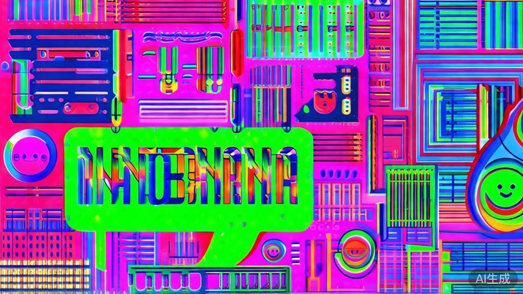 "Illustration of social media interactions about 'nanobanana', flat vector, bright colors"