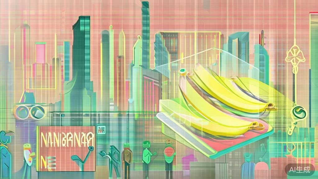 High-quality business illustration regarding the future of nanobanana trend, minimal flat design
