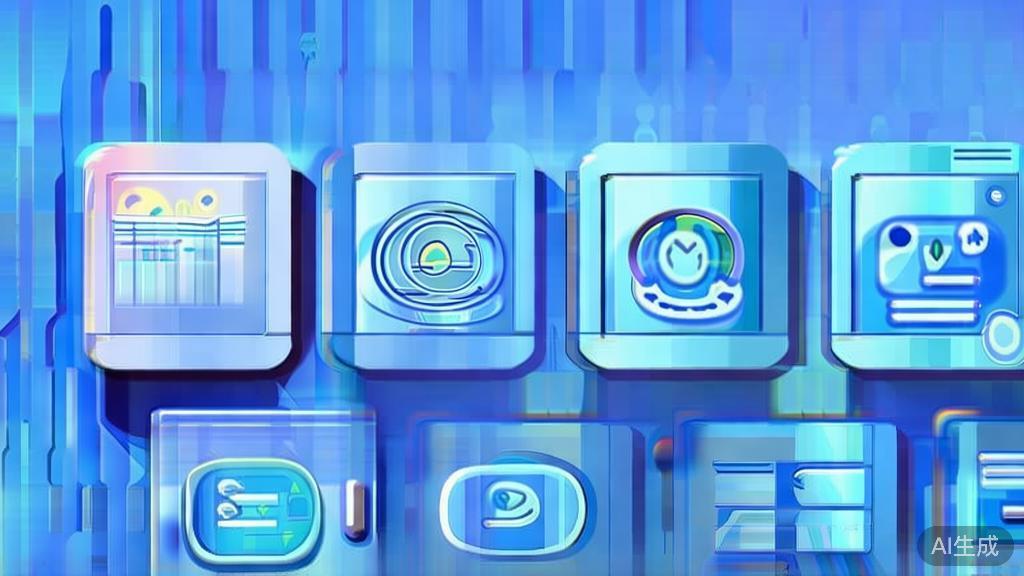 Flat vector illustration of nanobanana plugins, dashboard style, soft blue gradient