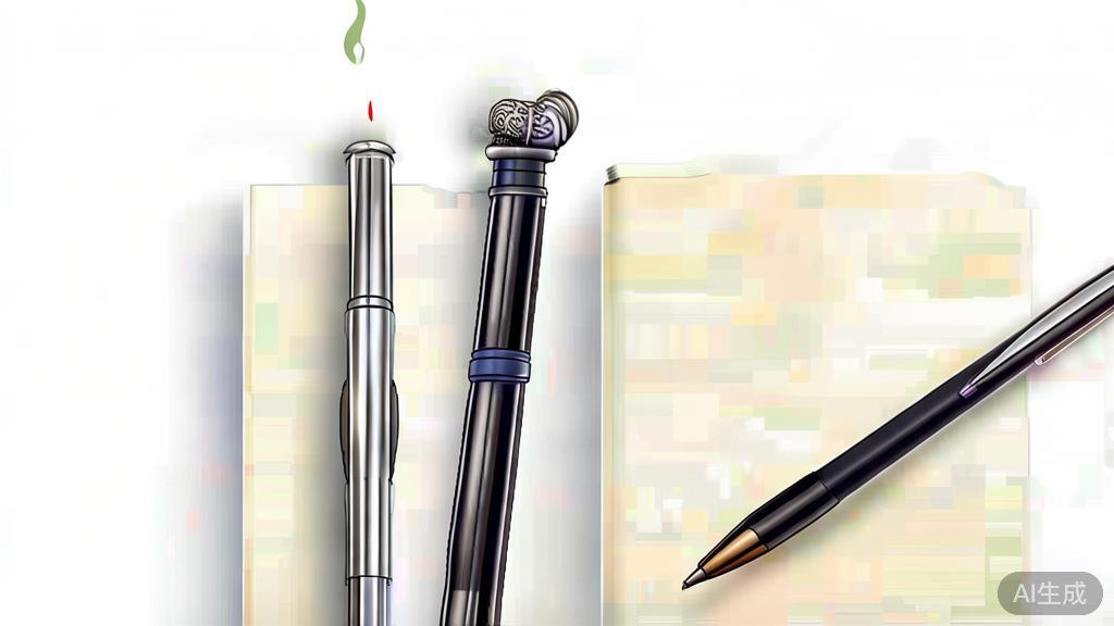 High-quality business illustration regarding writing tools, minimal flat design