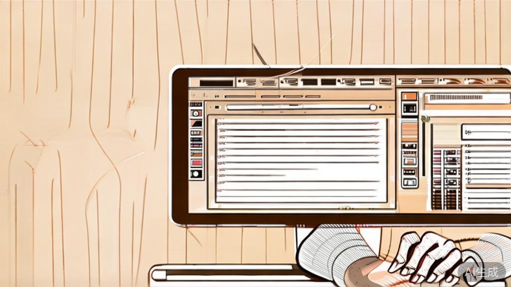 "Illustration depicting a person troubleshooting a download issue, with error messages on a computer screen, minimal flat design"