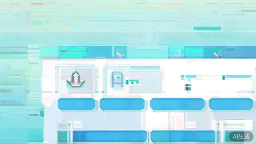Flat vector illustration of download settings, dashboard style, soft blue gradient