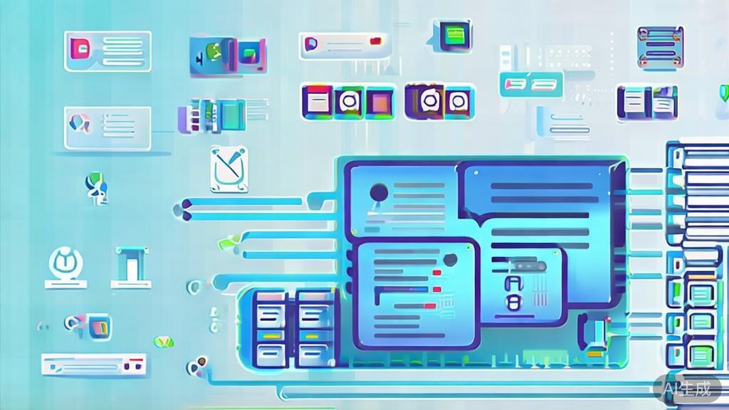 Flat vector illustration of healthcare data management, corporate style, soft blue gradient