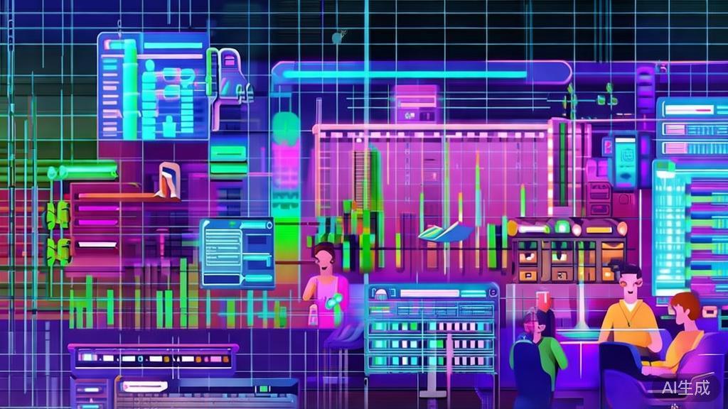 Flat vector illustration showing the integration of advanced development tools in gaming, emphasizing user engagement and market predictions.