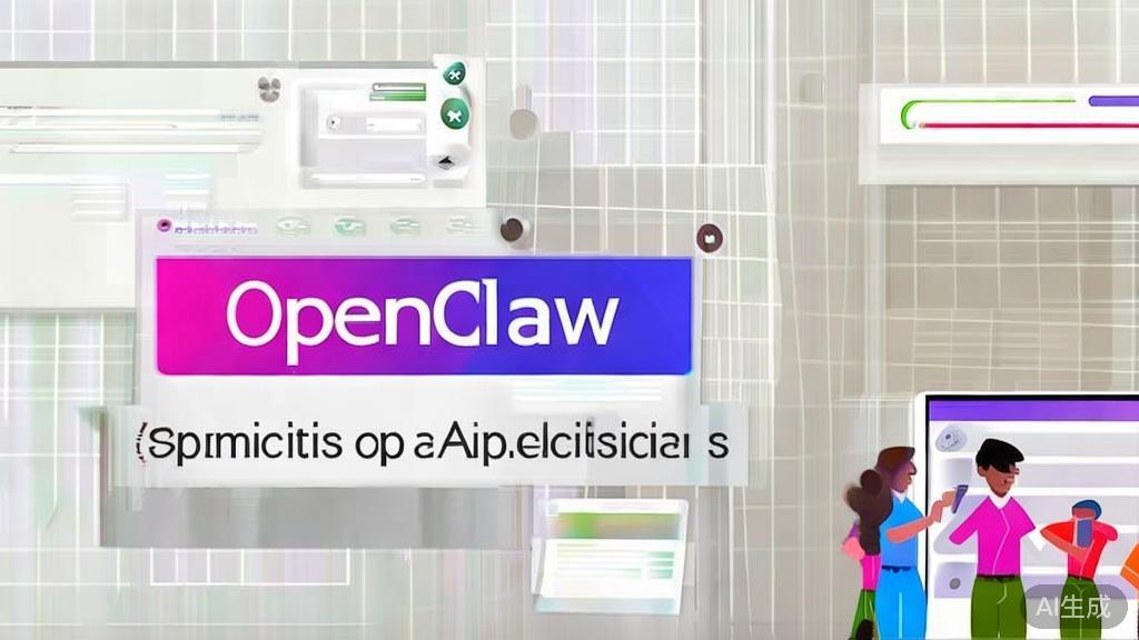 High-quality business illustration regarding OpenClaw application in education, minimal flat design